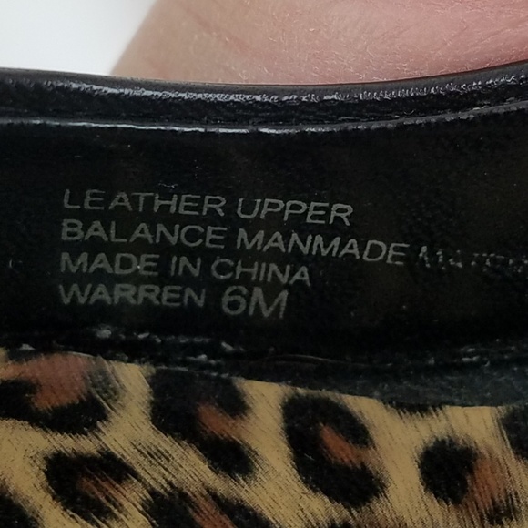 Franco Sarto Warren Black Round Toe Heels Leaopard - Picture 5 of 8